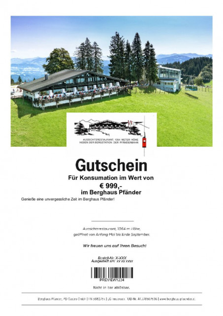 Wertgutschein Berghaus Pfänder