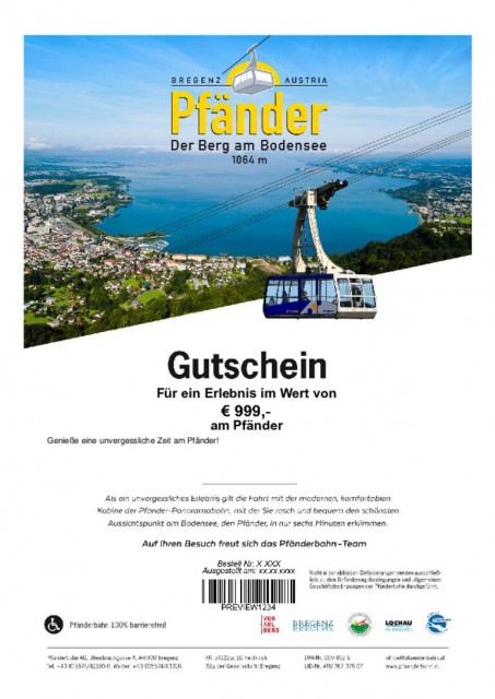 Wertgutschein Pfänderbahn